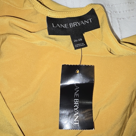 NWT Lane Bryant Mustard Plus Size Knee Length Dress 26/28 - Picture 10 of 10